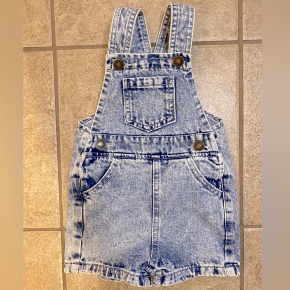 Blue Denim Overalls Vintage-Inspired